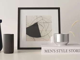 Modern ornaments combination 3d model