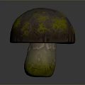 Vibrant Purple Mushroom With Yellow Intricate Patterns On Cap And Stem