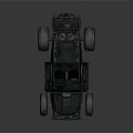 Rough Terrain Suitable For Off Road Vehicle With Large Tires And Open Frame 3d model