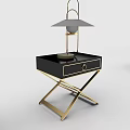 Modern Bedside Tables With Gold Accents Drawers And Decorative Items