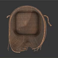 Handmade Brown Woven Basket For Daily Household Use With Sturdy Handles