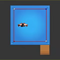 Man Standing in Blue Boxing Ring with Red Blue Ropes and Orange Steps