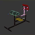 Fitness Weight Bench With Black Frame Padded Seat And Barbell Rack
