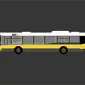 Modern Yellow And White Bus With Black Windows And Reflective Surface 3d model