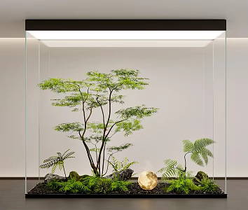 Indoor Landscape Landscaping Green Plant Landscaping 3d model
