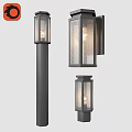Modern Outdoor Lights With Metal Frame Frosted Glass And Multiple Mounting Styles