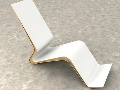 White Modern Inflatable Decorative Piece With Creative Curved Structure For Indoor Use 3d model