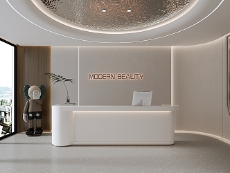 Modern Front Desk 3d model