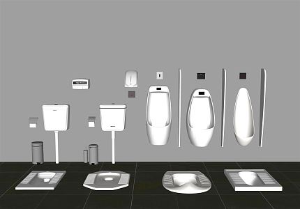 Modern urinal 3d model