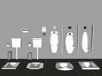Modern urinal 3d model