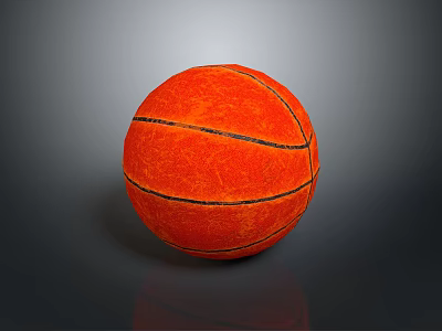 Orange Basketball With Black Lines And Smooth Surface For Daily Household Use 3d model