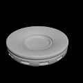 Gray Circular Textured Cover With Smooth Top Surface And Detailed Edge Structure 3d model