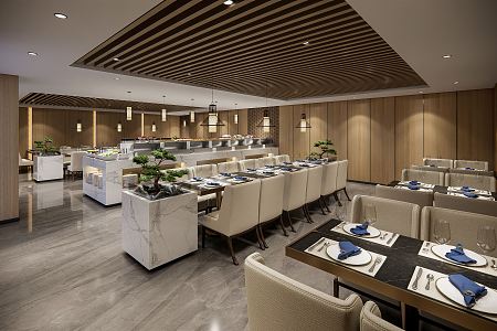 New Chinese Buffet Room 3d model