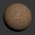 Natural Wooden Stone Sphere With Brown Textured Surface And Smooth Round Natural Shape