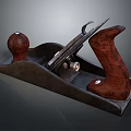 Vintage Wooden Plane Woodworking Tool With Wooden Handles And Metal Blade