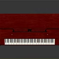 Elegant Red Upright Piano Musical Instrument With Wooden Body And Classic Design