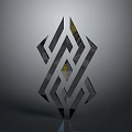 Modern Geometric Decorative Ornament With Interlaced Metal Structure For Home Decor