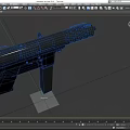 Tec9 submachine gun small submachine gun semi-automatic gun machine gun machine gun light machine gun low face number low model simple model film and television level realistic 3d model