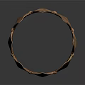 Copper Crown Jewelry With Geometric Spiked Design And Round Beads Metallic Texture