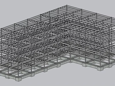 Industrial Equipment Heavy Duty Metal Grid Racking System for Warehouse Storage Use 3d model