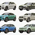 Various Colored SUV Cars Arranged in Two Rows with Different Exteriors