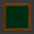 Square Functional Table with Green Felt Surface and Elegant Wooden Legs