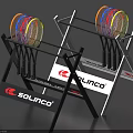 SOLINCO Sports Equipment Racket Holder Stand With Colorful Tennis Rackets