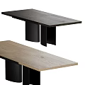 Table Solid Wood Dining Table Silo by Luma 3d model