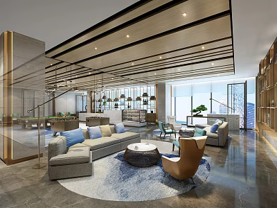 Modern Rest Area Office Leisure Rest Area 3d model