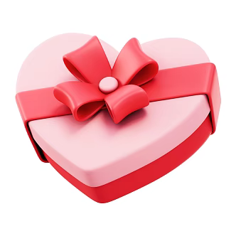 Modern Love Gift Box Cartoon Gift Box Valentine's Day Decorations Valentine's Day Beauty Chen 3d model