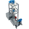 Industrial Mixing Equipment With Stainless Steel Frame Blue Motor And Control Panel