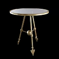 Elegant Round Coffee Table With Gold Metal Frame And Clear Glass Top Design