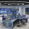 Command Hall Operation Console Science and Technology Sense Booth Fire Monitoring Desk Dispatching Computer Desk Baking Paint Desk Computer Room Office Exhibition Data Laboratory Central Control Room Paperless Dispatching 3d model