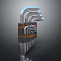 Chrome Vanadium Hex Key Wrench Set With Various Sizes And Storage Case For Hardware Tools
