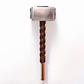 Hardware Tool Hammer with Silver Head Brown Black Spiral Handle and Copper Base