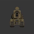 Vintage Mechanical Tank 3D Model With Dual Cannons Tracks And Textured Industrial Design