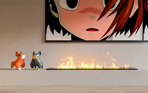 Modern Fireplace Electronic Fireplace Stove 3d model