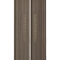 Wooden Double Doors With Various Designs Round Metal Accents And Geometric Patterns
