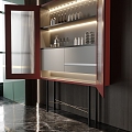 Fashion personality wine cabinet side cabinet 3d model