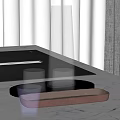 Modern Glass Decorative Ornament Set With Tray And Vases For Tabletop Decoration
