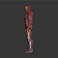 Detailed Shiny Iron Man Figure With Red And Gold Armor In 3D Render