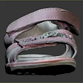 Kids Pink Sandals With Decorative Flowers Two Straps And Comfortable Soft Sole