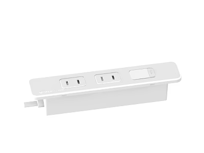 Modern White Switch Panel With Multiple Sockets And Sleek Design Switches 3d model