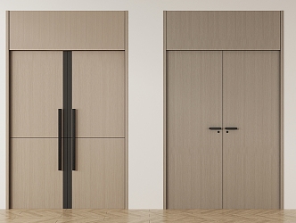 Modern Double Door Swing Door Wooden Door Top Door Ballroom Door Hotel Double Door 3d model