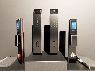 Modern intelligent door lock 3d model