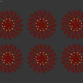 Red Black White Crystal Chandeliers With Tiered Cylindrical Design And Modern Style