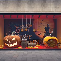 Modern Window Halloween Window 3d model