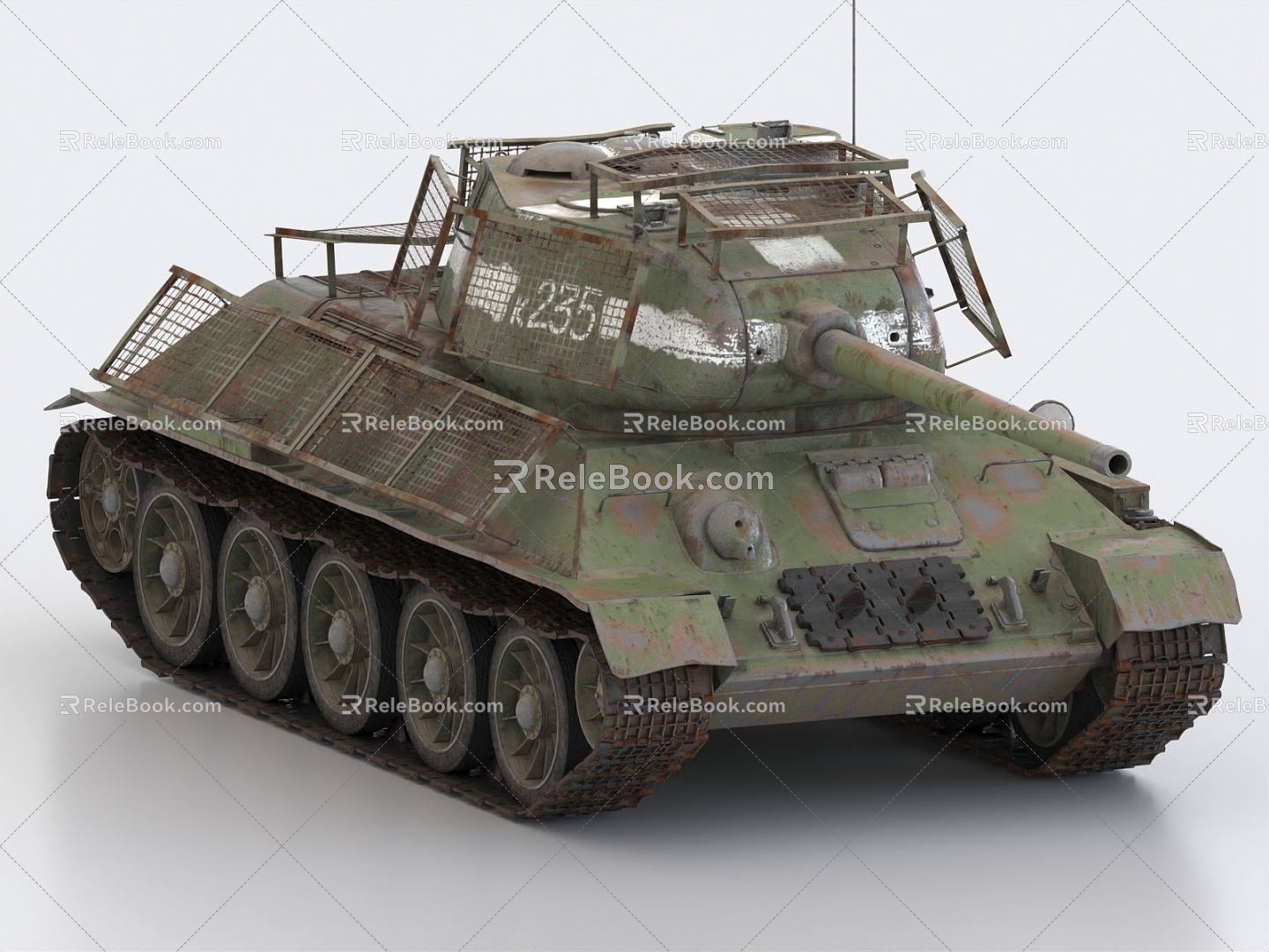 T3485 Tank World War II Tank Soviet Tank Medium Tank 3d model