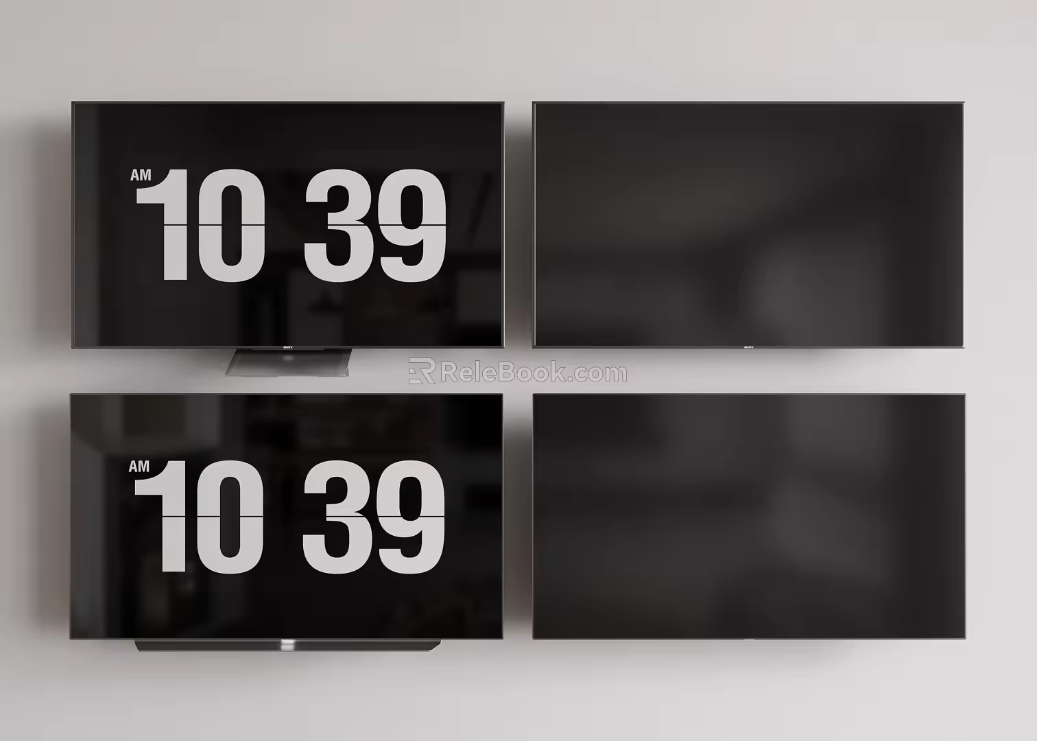 Modern LCD TV Display 3d model