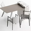 Modern Dining Table and Chair 3d model